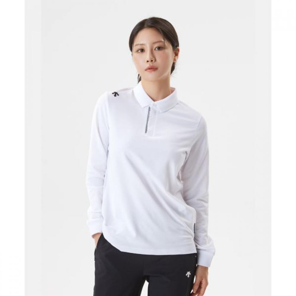 

Футболка-поло с длинным рукавом DescenTe Tough Tough белая WHT0WHITE/100
