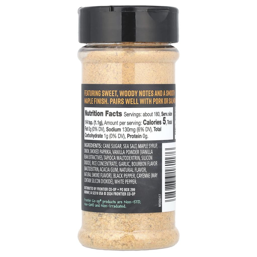 Frontier Co-op, Dry Rub, Maple Vanilla Bourbon, 6.98 oz (198 g)