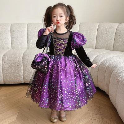 Halloween Hexenkostüm für Mädchen - Kleines Teufelchen Ballkleid Prinzessinnenkleid