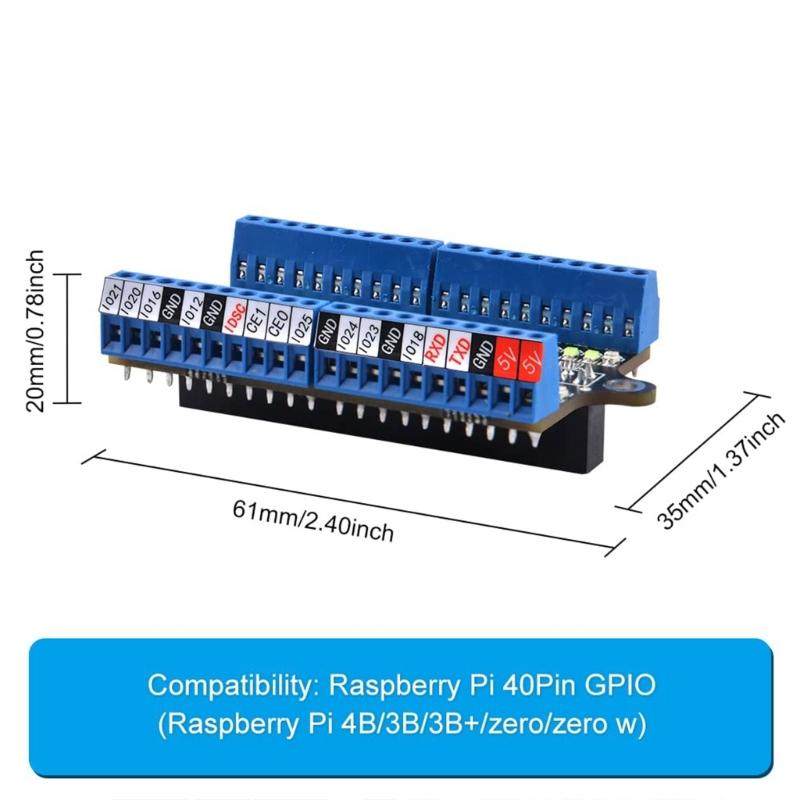 For   Terminal Block  Board with LED - Easy Wiring and GPIO Status Ing