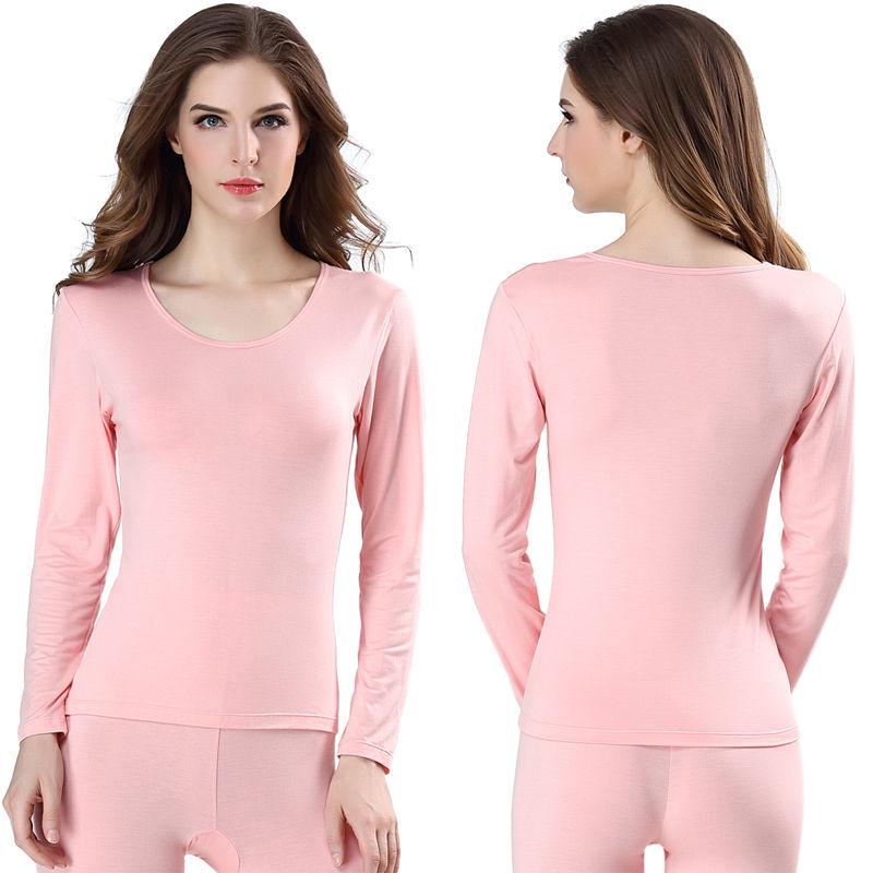 Women's Autumn Cotton Slim Fit Base Layer Set - Top and Pants