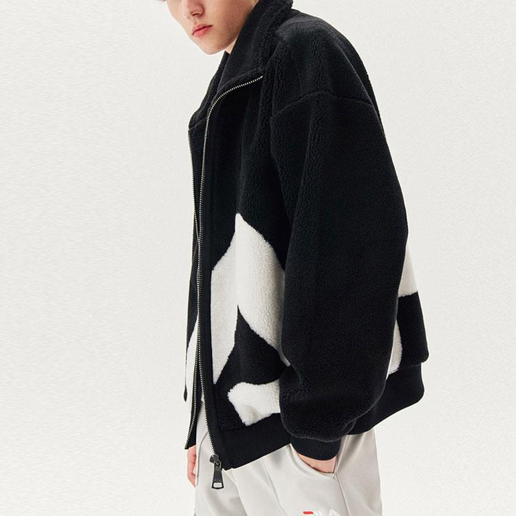 New FILA Velvet Jackets Men's Black F11M048926FBK