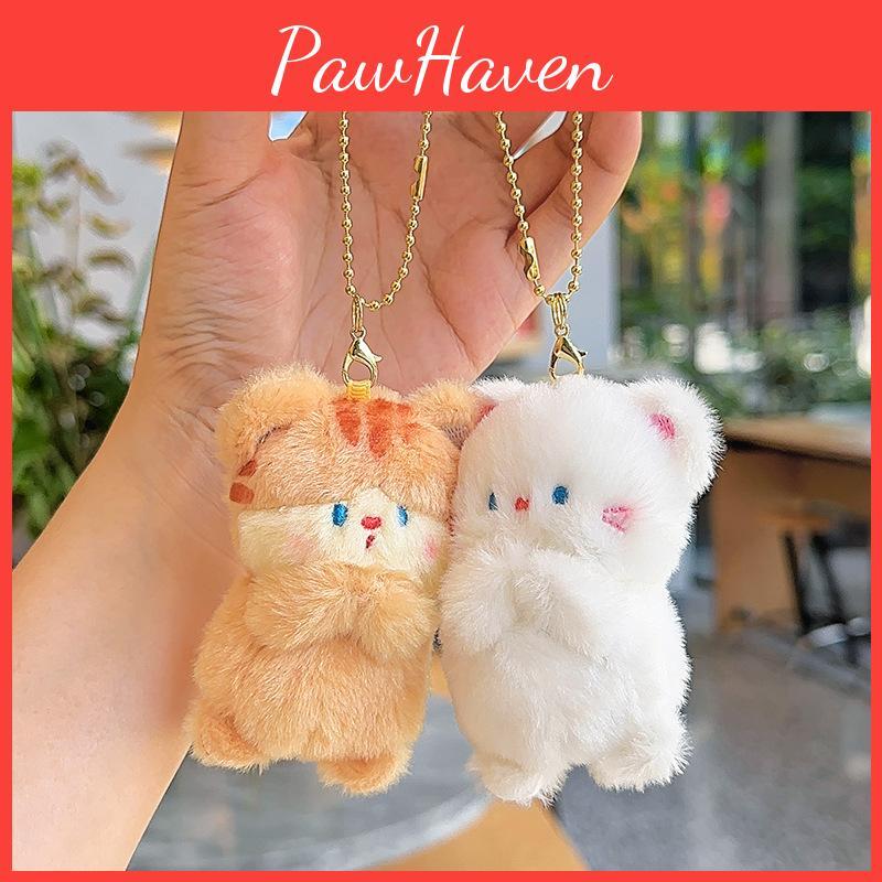 Soft Piggy Panda Plush Animal Key Chain With Magnetic Pair Pendant Backpack
