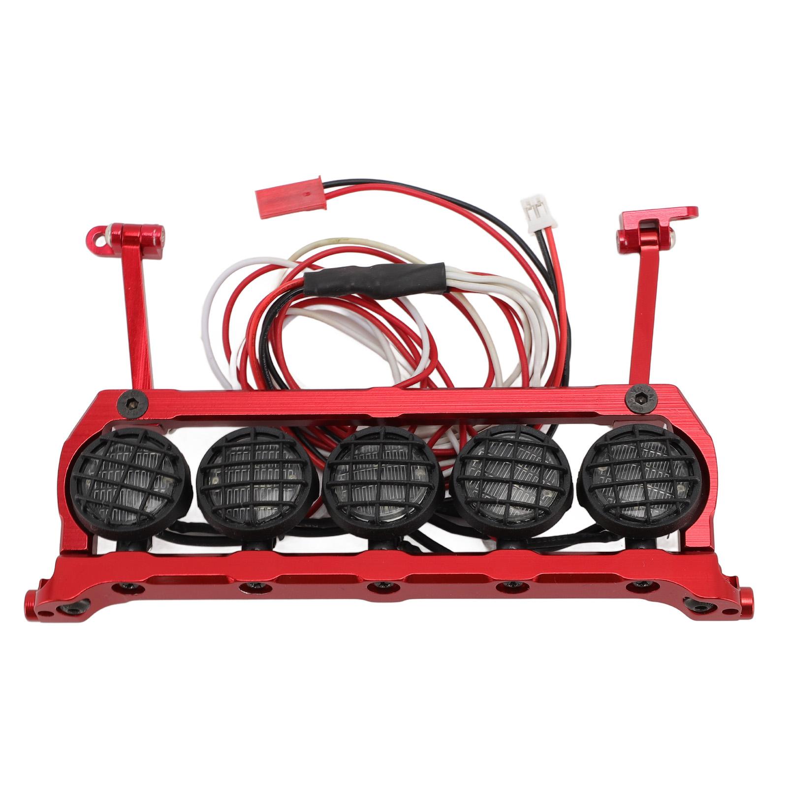 

RC Roof Light Bar для EXO 1/10 Crawler CNC алюмінієвого сплаву LED Lamp Dome Spotlight 5 White Light PH2