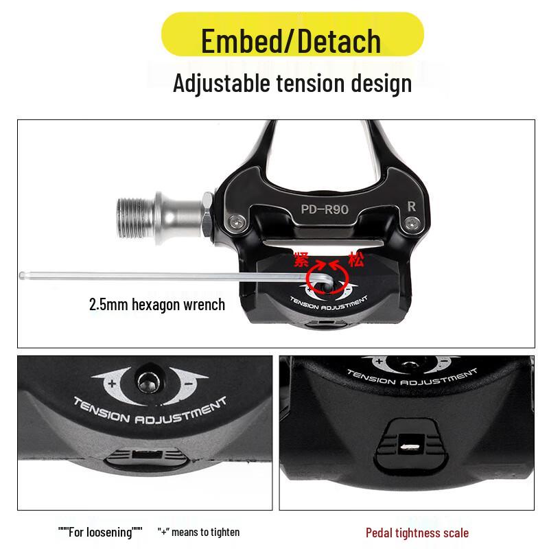 Lishi Aluminiumlegierung Selbstverriegelnde Fahrradpedale