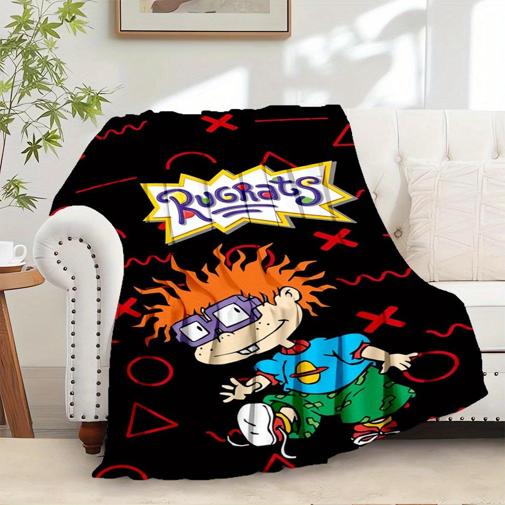 1pc Rugrats,Tommy,90sDigital Print Fleece Blanket - Contemporary Style, Suitable for All Seasons, Perfect for Home, Travel, or Camping - Mac
