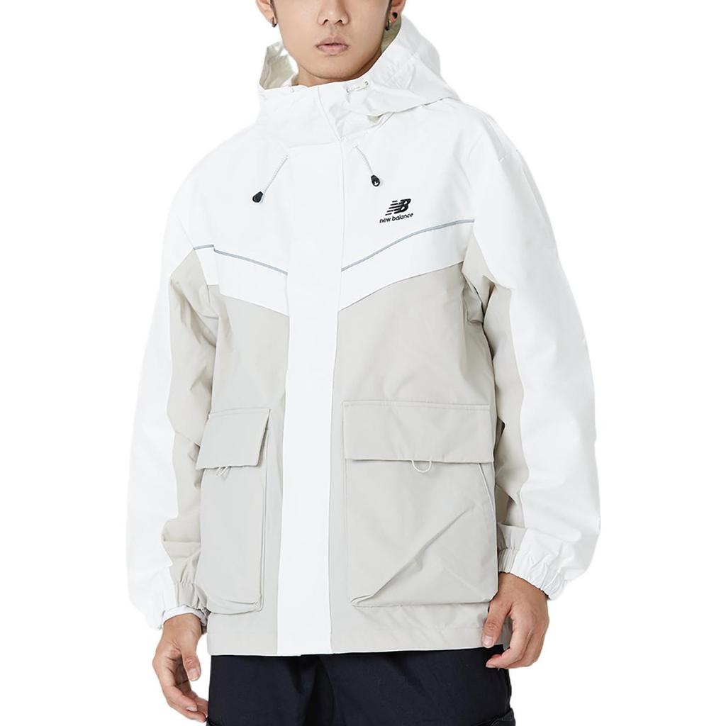 New Balance Windproof Jacket Asia Sizing 'White Grey' Unisex 5AC39333-LBE