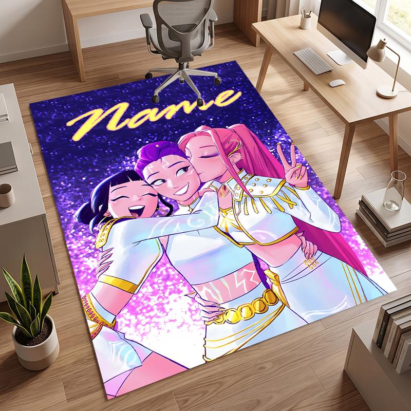 HUNTRIX (1) Personalized Name Office Carpet Stylish Decor for Living Room Bedroom Kitchen