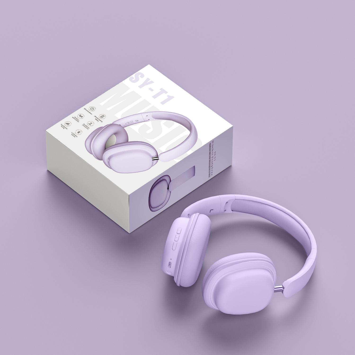 

Бездротові накладні Bluetooth-навушники з мікрофоном та великою батареєю для ігор