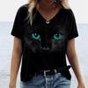 Global Hot Selling 3D Women's T-shirt Top Girls Y2k Clothing Summer Short Sleeve V-Neck Leisure Holiday Women's T-shirt