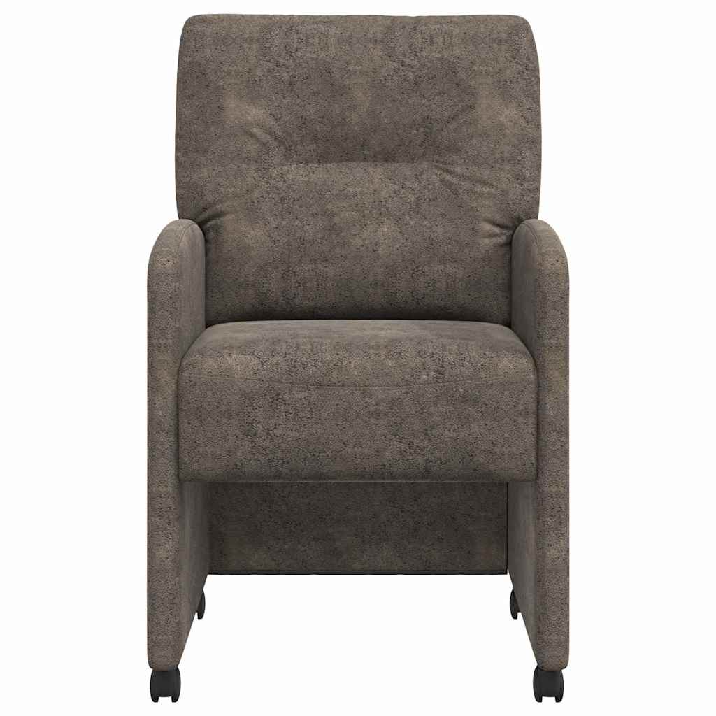 Dining Room Chairs with Casters 2 pcs Dark Gray 57 x 67 x 95 cm