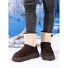 2025 Winter New Arrival Plus Size Warm Fashionable Color-Block Minimalist Slip-On Snow Boots