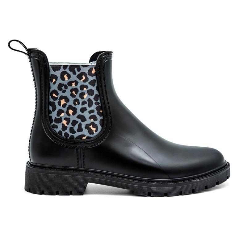 Rain shoes women's fashion new women's leopard print medium tube water shoes rain boots waterproof, non-slip and wear-resistant
