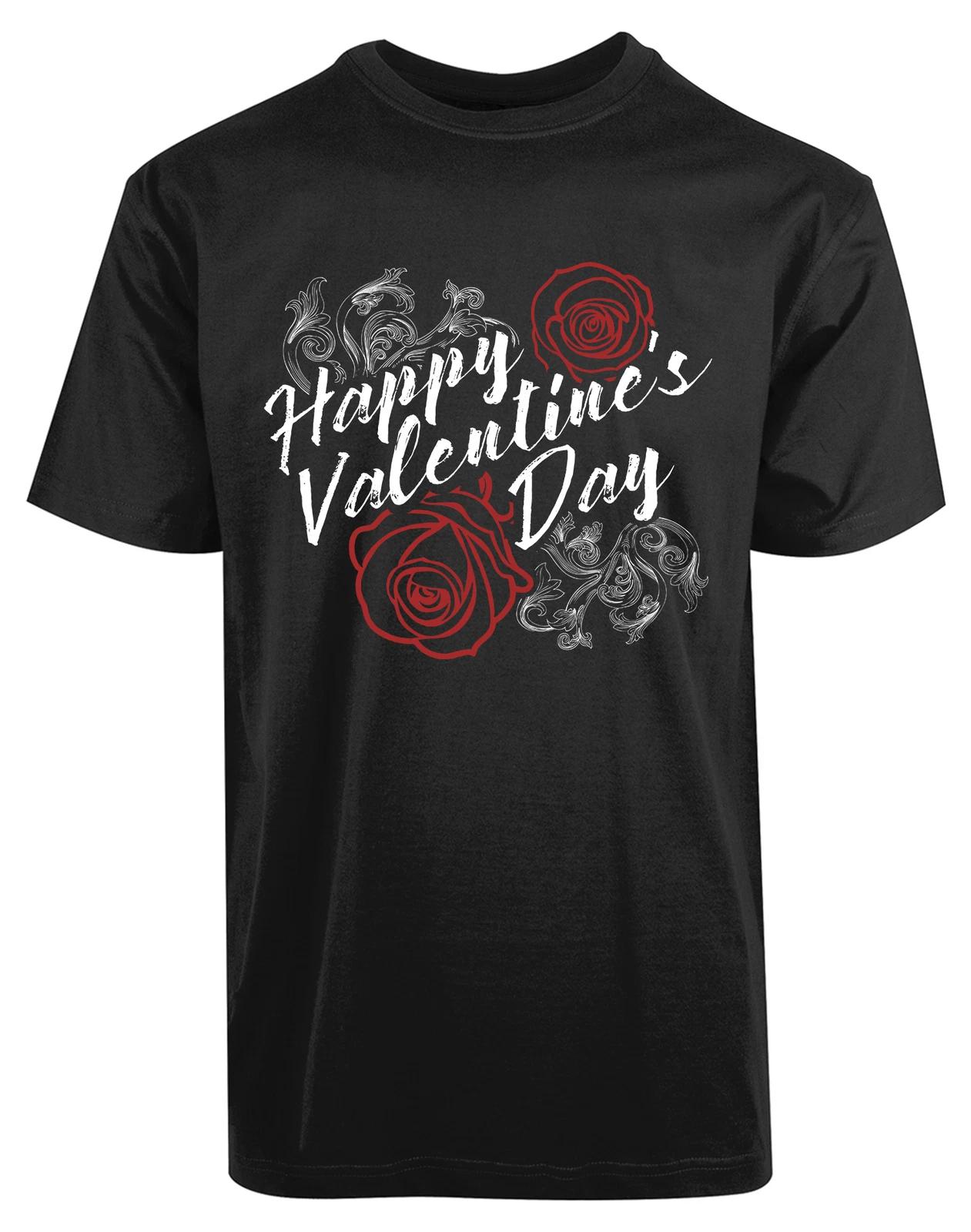 Happy Valentine Day New Mens Shirt Love Roses Romantic Day Gifts Stylish Top Tee S