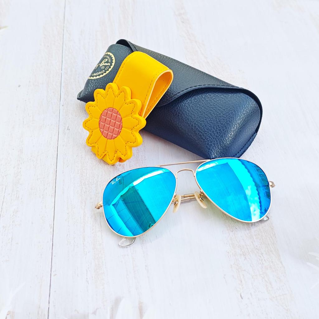 Cute Car Sunglasses Holder with Magnetic Leather Sunglasses Ticket Card Easy Installation Clip, Clip, (B)