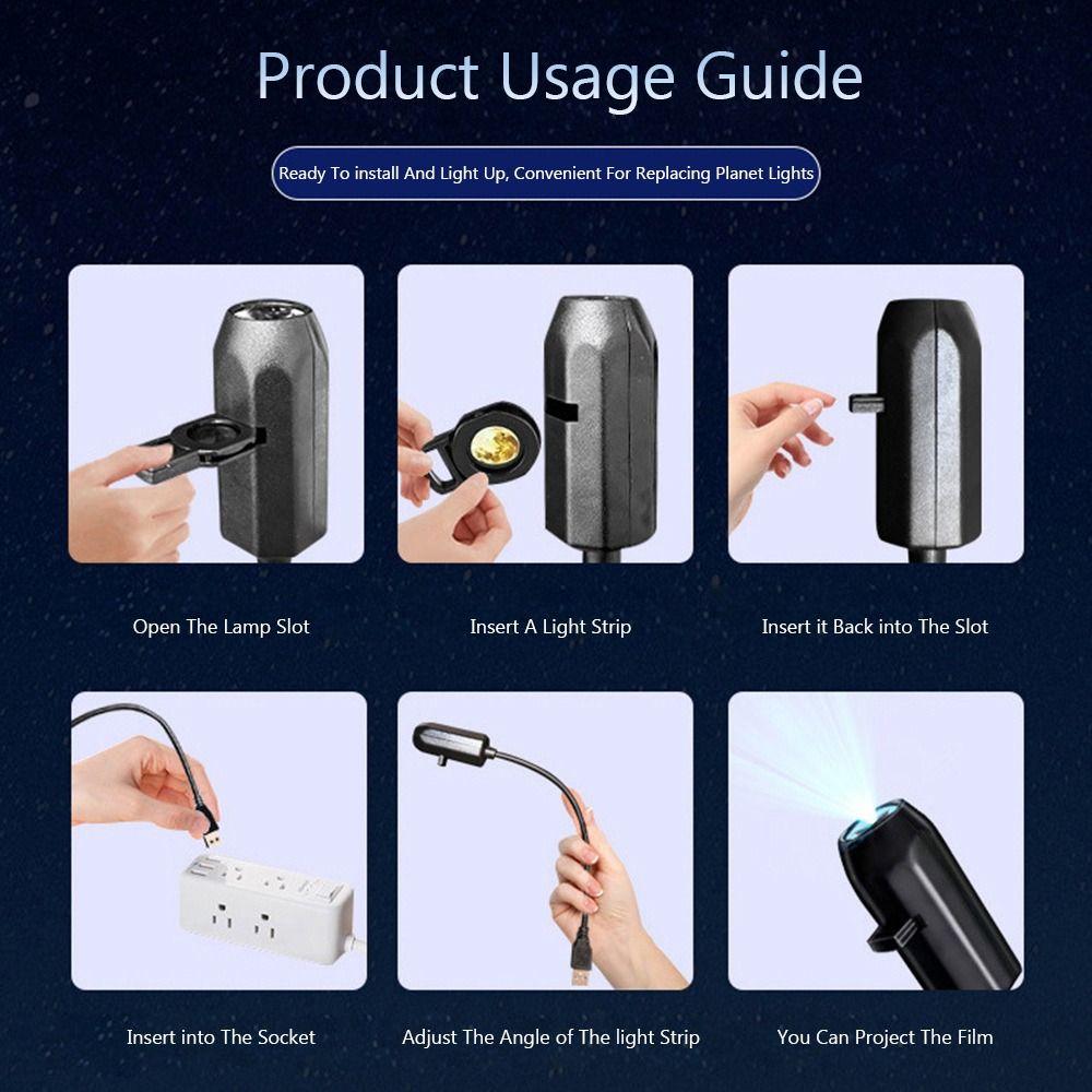 16 mønstre USB-projeksjon Dekorativ lampe USB-projeksjonslys Tak Bakgrunnsdekorasjon