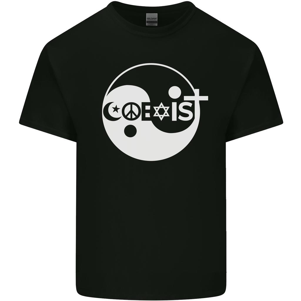 Coexist World Peace Love Religion Hippy Anti War Unisexs Light Cotton TShirt
