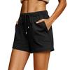 Women Casual Loose Fit Shorts with Pockets Drawstring Waistband Soft Lightweight Fabric Comfortable Fit for Running and Leisure Wear