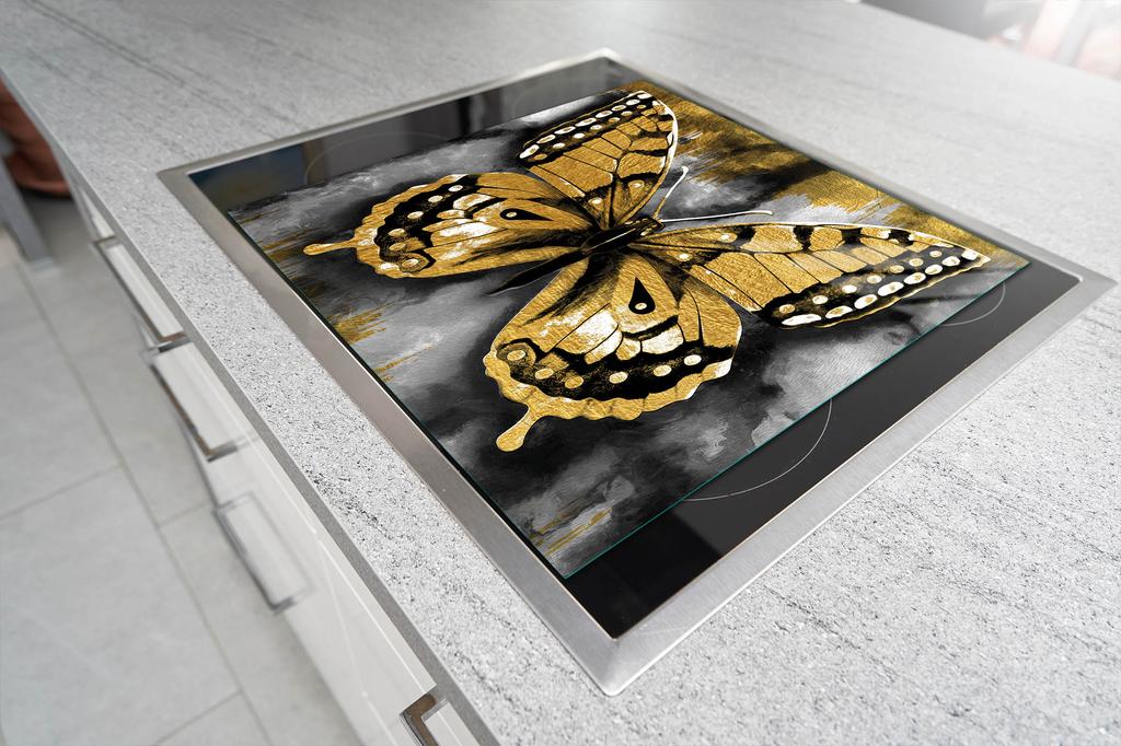 GLAS-SCHNEIDEBRETT 52x40 SCHMETTERLING