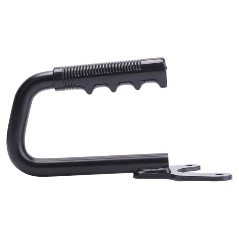 Wrapped Grip Vehicle Grab Handle for the Specified Front Cabin Position, Bent Tubular Metal Handhold with Two-Hole Mounting Plate for Entry and Exit