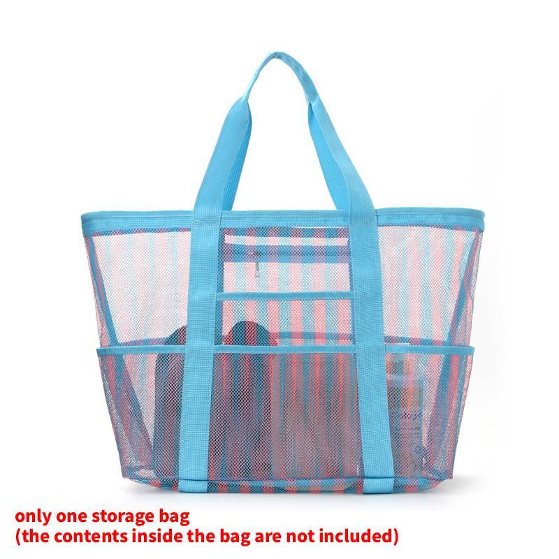 Beach Bag Large Capacity Mesh Tote With Multiuse Design For Travel And Beach Days