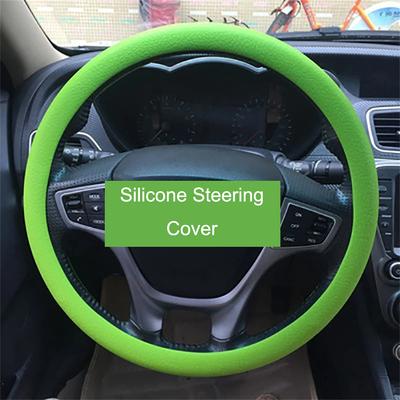 Housse de volant de voiture en silicone, antidérapante, élastique, texture universelle, housse de volant souple, outils de bricolage automatique