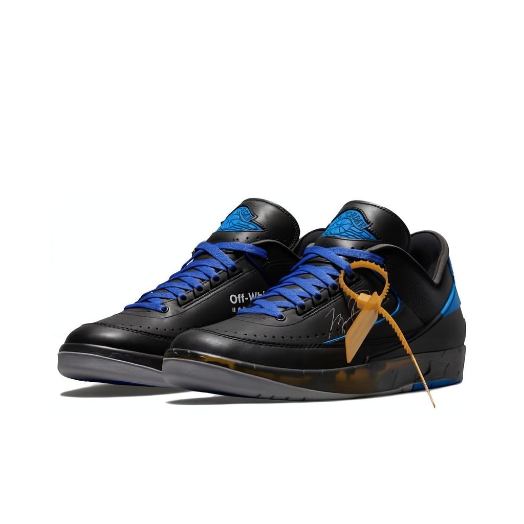 Off-White x Air Jordan 2 Retro Low SP Fekete Varsity Royal Unisex Sneaker DJ4375-004