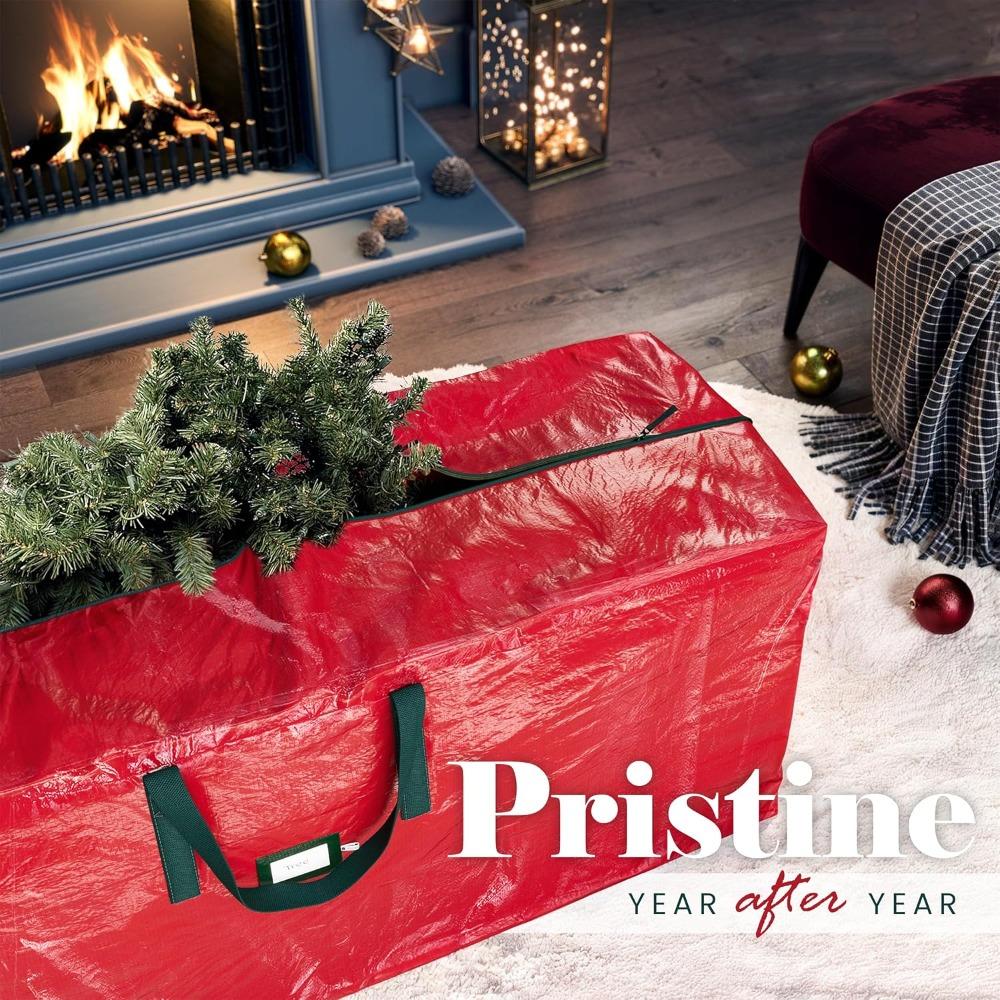 Folding Christmas Organizer Bag Gift Wrap Storage Bag  For All Year Round Christmas Storage