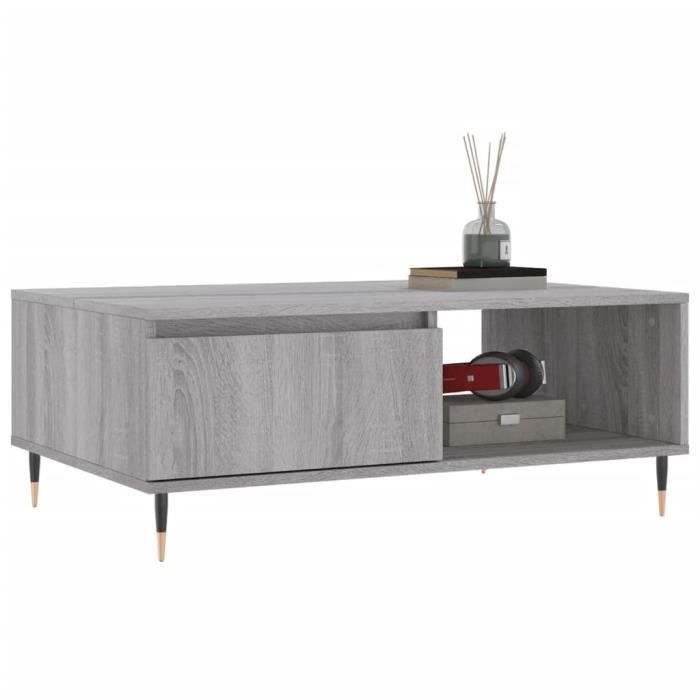VidaXL Coffee Table Sonoma Grey 90x60x35 Cm Engineered Wood 827058