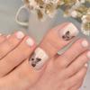 24Pcs Foot Fake Nail Summer Waterproof Foot False Nails Removable Feet Nail Tips Press On Toenails Decoration