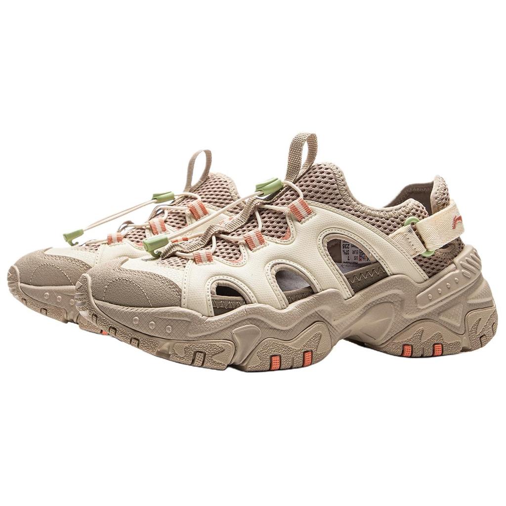 Li-Ning Brown Sugar Trendy Comfortable Breathable Rebound Shock Absorption Creek Shoes Women Shoes Gray AGUV020-4
