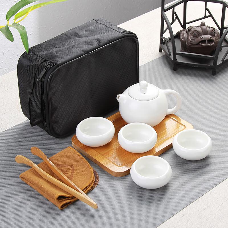 Ailan Huijia WQ Portable Ceramic Kung Fu Tea Set Gift Box 9-Piece Set