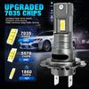 New H7 LED Headlight 30000LM 7035 CSP Chips 1:1 MINI Size Plug and Play Auto Lamp 6000K Wireless Turbo Fog Light With Fan 2025