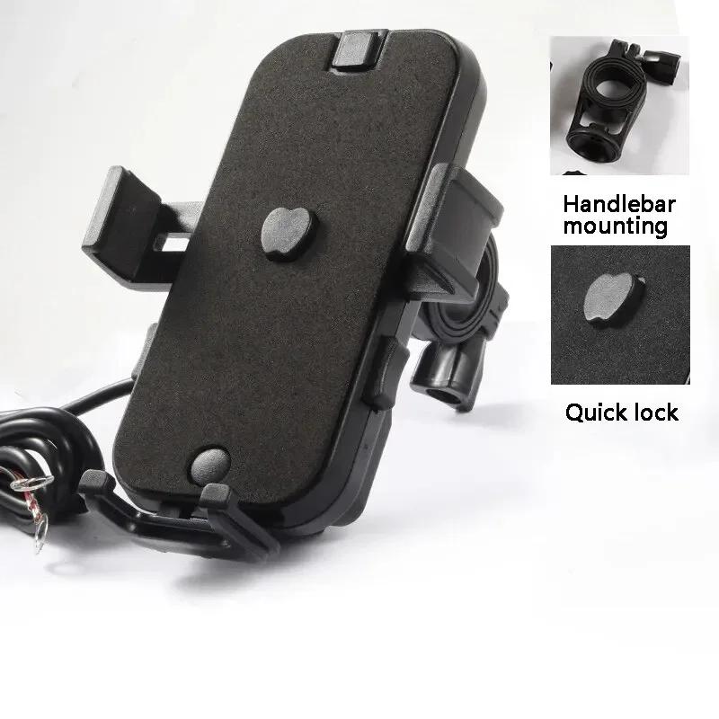 Cykeltelefonhållare 360° vy Universell cykeltelefonhållare för 4,7-7 tums mobiltelefonstativ Stötsäker fäste GPS-klämma