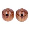 Seasoning Pot Wooden Salt Nontoxic Odorless Salt Container Spice Jar with Lid Kitchen Tool