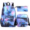 Football Star Cr7 3Pcs Boy Girl Back To School Book Bags, Student Shoulder Bag Pencil Case Backpack, Teenagers Mochila Men Women