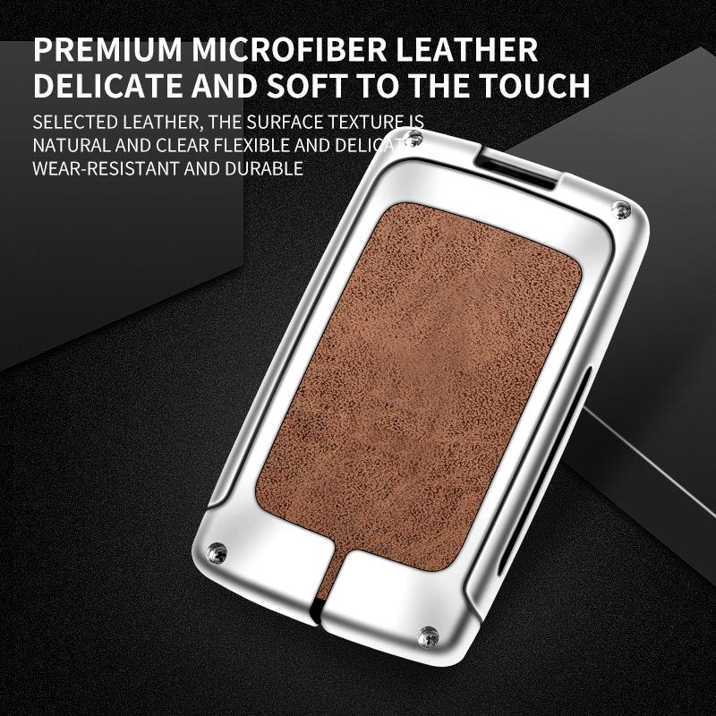 Zinc Alloy Leather Car Key Case Cover For Renault Captur Koleos Kadjar Zoe Arkana Espace Clio Megane Grand Scenic Sandero Dacia