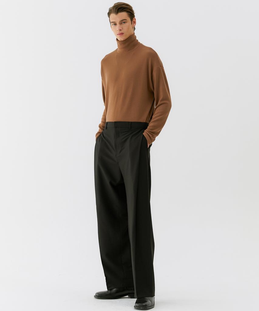 TRIP LE SENS Basic Turtleneck Knit_Toffee Brown (Type A)