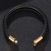 Punk Leather Braid Bracelet For Men Vintage Bracelets Bangles Men Jewelry