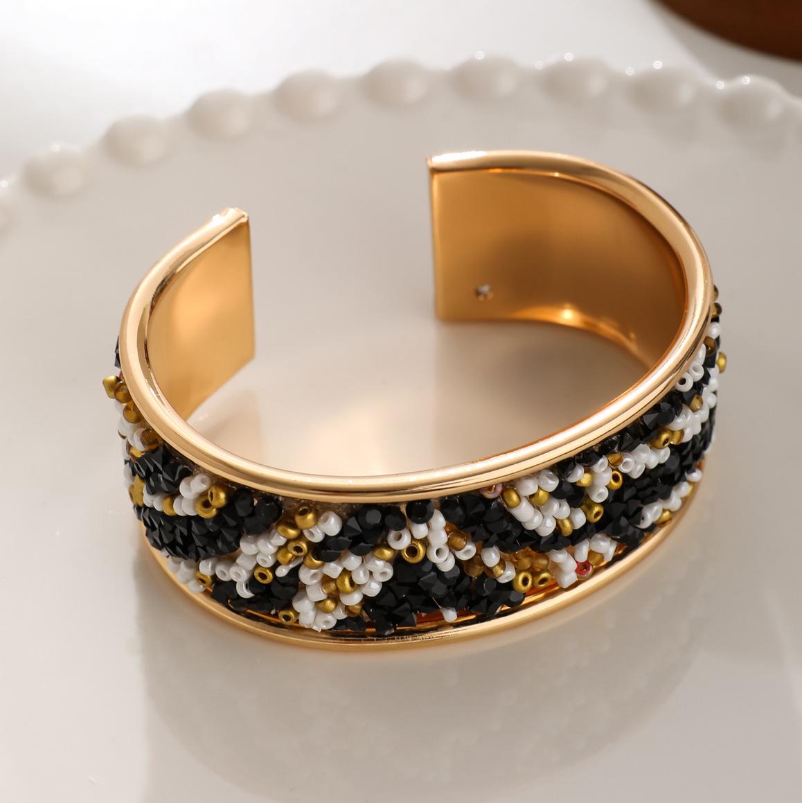 

Браслет Cross Border Fashion Style Stone, новый преувеличенный открывающийся браслет в богемном стиле B23-096 C3-F2