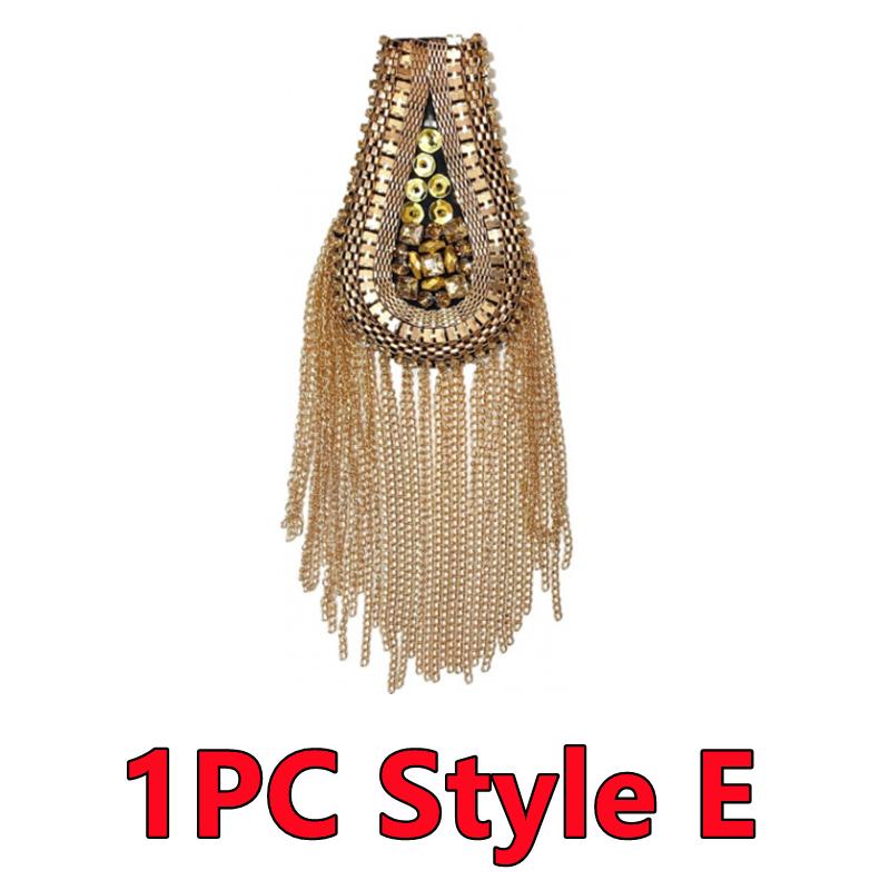 1PC/2PCS Fashion Handmade Shoulder Jewelry Tassel Rhinestones Epaulettes Cloth Accessories Brooch Epaulet Shoulder Brooches Gift