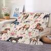 1pc Horse Print Flannel Blanket, Soft Casual Warm Blanket, Multifunctional Office Blanket, Outdoor Camping Travel
