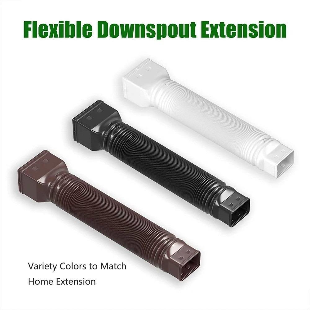 Retractable Rain Gutter Downspout Extensions Rainwater Drainage Adjustable Drain Downspout Extender with Screws
