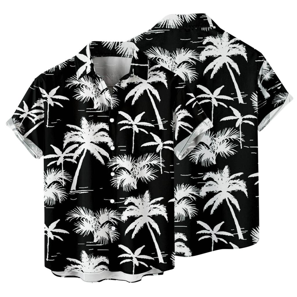 Hawaiian Men'S Short-Sleeved Beach Shirt 3D Printed Short-Sleeved Casual Shirt