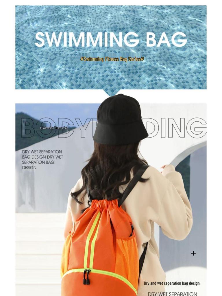 Sports Backpack for Men & Women: Wet/Dry Separation, Fitness Drawstring, Basketball & Swimming Bag