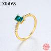 925 Sterling Silver Fashion Zircon Ring for Women Simple Luxury Wedding Jewelry Party Gift