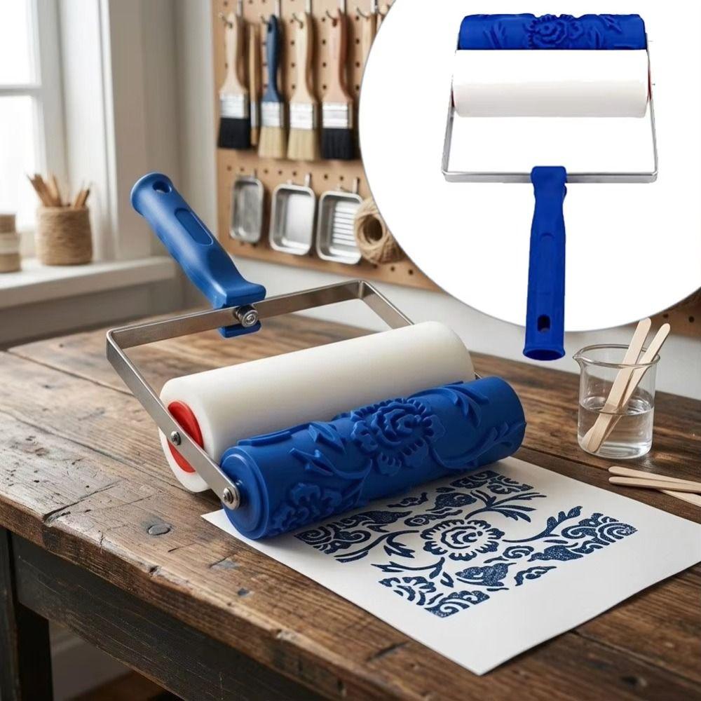 Smooth Coating Paint Roller Brush Reusable Fine Detailing Patterned Paint Roller 3D Pattern Precision Printing Roller Brush Tool