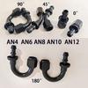 ZG Aluminum Alloy Material 0/45/90/180 Degree Push Lock Hose Fitting AN4 -- AN12 Push-On Barb Fuel Oil Coolant Hose Connector