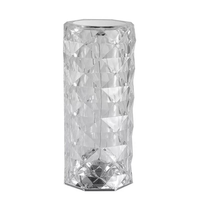 In Stock Luxury Rose Crystal Touch Lamp - Decorative Night Light for Bedroom
