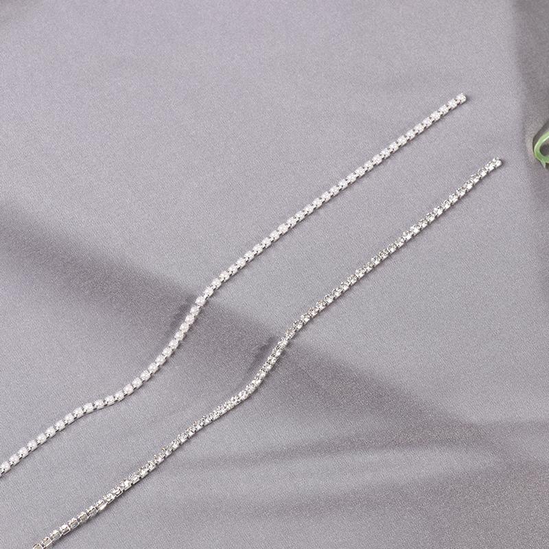 23 cm Złota Srebrna Łańcuszek do Paznokci Modny Metalowy Mały Łańcuszek Zdolności Dekoracja do Zdobienia Paznokci